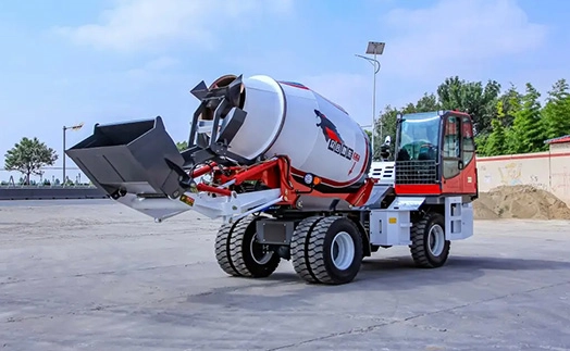 Self loading mixer truck